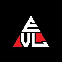 création de logo de lettre triangle evl avec forme de triangle. monogramme de conception de logo triangle evl. modèle de logo vectoriel triangle evl avec couleur rouge. logo triangulaire evl logo simple, élégant et luxueux.