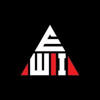 création de logo de lettre triangle ewi avec forme de triangle. monogramme de conception de logo triangle ewi. modèle de logo vectoriel triangle ewi avec couleur rouge. logo triangulaire ewi logo simple, élégant et luxueux.