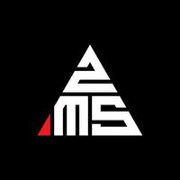 création de logo de lettre triangle zms avec forme de triangle. monogramme de conception de logo triangle zms. modèle de logo vectoriel triangle zms avec couleur rouge. logo triangulaire zms logo simple, élégant et luxueux.
