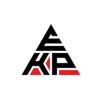 création de logo de lettre triangle ekp avec forme de triangle. monogramme de conception de logo triangle ekp. modèle de logo vectoriel triangle ekp avec couleur rouge. logo triangulaire ekp logo simple, élégant et luxueux.