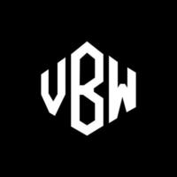 création de logo de lettre vbw avec forme de polygone. création de logo en forme de polygone et de cube vbw. modèle de logo vectoriel vbw hexagone couleurs blanches et noires. monogramme vbw, logo d'entreprise et immobilier.