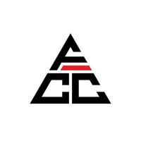 création de logo de lettre triangle fcc avec forme de triangle. monogramme de conception de logo triangle fcc. modèle de logo vectoriel triangle fcc avec couleur rouge. logo triangulaire fcc logo simple, élégant et luxueux.