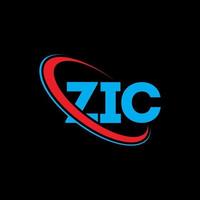 logo zic. lettre zic. création de logo de lettre zic. initiales logo zic liées par un cercle et un logo monogramme majuscule. typographie zic pour la technologie, les affaires et la marque immobilière. vecteur