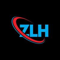 logo zlh. lettre zlh. création de logo de lettre zlh. initiales logo zlh liées avec un cercle et un logo monogramme majuscule. typographie zlh pour la marque technologique, commerciale et immobilière. vecteur