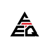 création de logo de lettre triangle feq avec forme de triangle. monogramme de conception de logo triangle feq. modèle de logo vectoriel triangle feq avec couleur rouge. logo triangulaire feq logo simple, élégant et luxueux.