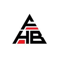 création de logo de lettre triangle fhb avec forme de triangle. monogramme de conception de logo triangle fhb. modèle de logo vectoriel triangle fhb avec couleur rouge. logo triangulaire fhb logo simple, élégant et luxueux.