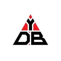 création de logo de lettre triangle ydb avec forme de triangle. monogramme de conception de logo triangle ydb. modèle de logo vectoriel triangle ydb avec couleur rouge. logo triangulaire ydb logo simple, élégant et luxueux.