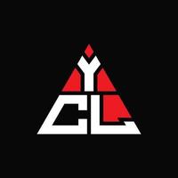 création de logo de lettre triangle ycl avec forme de triangle. monogramme de conception de logo triangle ycl. modèle de logo vectoriel triangle ycl avec couleur rouge. logo triangulaire ycl logo simple, élégant et luxueux.