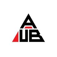 création de logo de lettre triangle aub avec forme de triangle. monogramme de conception de logo triangle aub. modèle de logo vectoriel triangle aub avec couleur rouge. aub logo triangulaire logo simple, élégant et luxueux.
