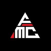 création de logo de lettre triangle fmc avec forme de triangle. monogramme de conception de logo triangle fmc. modèle de logo vectoriel triangle fmc avec couleur rouge. logo triangulaire fmc logo simple, élégant et luxueux.