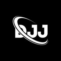logo dj. lettre djj. création de logo de lettre djj. initiales logo djj liées avec un cercle et un logo monogramme majuscule. typographie djj pour la technologie, les affaires et la marque immobilière. vecteur