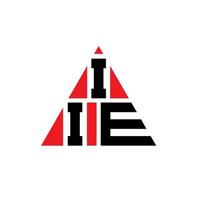 création de logo de lettre triangle iie avec forme de triangle. monogramme de conception de logo triangle iie. modèle de logo vectoriel triangle iie avec couleur rouge. iie logo triangulaire logo simple, élégant et luxueux.