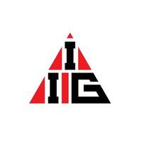 création de logo de lettre triangle iig avec forme de triangle. monogramme de conception de logo triangle iig. modèle de logo vectoriel triangle iig avec couleur rouge. iig logo triangulaire logo simple, élégant et luxueux.