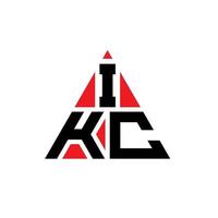 création de logo de lettre triangle ikc avec forme de triangle. monogramme de conception de logo triangle ikc. modèle de logo vectoriel triangle ikc avec couleur rouge. logo triangulaire ikc logo simple, élégant et luxueux.