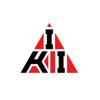 création de logo de lettre triangle iki avec forme de triangle. monogramme de conception de logo triangle iki. modèle de logo vectoriel triangle iki avec couleur rouge. logo triangulaire iki logo simple, élégant et luxueux.