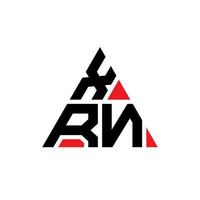création de logo de lettre triangle xrn avec forme de triangle. monogramme de conception de logo triangle xrn. modèle de logo vectoriel triangle xrn avec couleur rouge. xrn logo triangulaire logo simple, élégant et luxueux.
