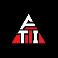 création de logo de lettre triangle fti avec forme de triangle. monogramme de conception de logo triangle fti. modèle de logo vectoriel triangle fti avec couleur rouge. logo triangulaire fti logo simple, élégant et luxueux.