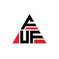 création de logo de lettre triangle fuf avec forme de triangle. monogramme de conception de logo triangle fuf. modèle de logo vectoriel triangle fuf avec couleur rouge. fuf logo triangulaire logo simple, élégant et luxueux.