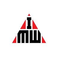 création de logo de lettre triangle imw avec forme de triangle. monogramme de conception de logo triangle imw. modèle de logo vectoriel triangle imw avec couleur rouge. logo triangulaire imw logo simple, élégant et luxueux.