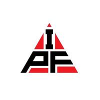 création de logo de lettre triangle ipf avec forme de triangle. monogramme de conception de logo triangle ipf. modèle de logo vectoriel triangle ipf avec couleur rouge. logo triangulaire ipf logo simple, élégant et luxueux.