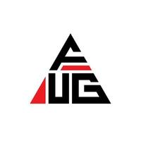 création de logo de lettre triangle fug avec forme de triangle. monogramme de conception de logo triangle fug. modèle de logo vectoriel triangle fugue avec couleur rouge. logo triangulaire fug logo simple, élégant et luxueux.