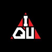 création de logo de lettre triangle iqu avec forme de triangle. monogramme de conception de logo triangle iqu. modèle de logo vectoriel triangle iqu avec couleur rouge. iqu logo triangulaire logo simple, élégant et luxueux.