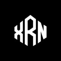 création de logo de lettre xrn avec forme de polygone. création de logo en forme de polygone et de cube xrn. modèle de logo vectoriel xrn hexagone couleurs blanches et noires. monogramme xrn, logo d'entreprise et immobilier.