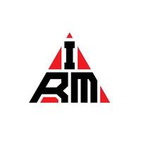 création de logo de lettre triangle irm avec forme de triangle. monogramme de conception de logo triangle irm. modèle de logo vectoriel triangle irm avec couleur rouge. logo triangulaire irm logo simple, élégant et luxueux.