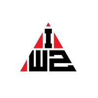 création de logo de lettre triangle iwz avec forme de triangle. monogramme de conception de logo triangle iwz. modèle de logo vectoriel triangle iwz avec couleur rouge. logo triangulaire iwz logo simple, élégant et luxueux.