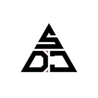 création de logo de lettre triangle sdj avec forme de triangle. monogramme de conception de logo triangle sdj. modèle de logo vectoriel triangle sdj avec couleur rouge. logo triangulaire sdj logo simple, élégant et luxueux.