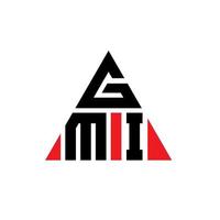 création de logo de lettre triangle gmi avec forme de triangle. monogramme de conception de logo triangle gmi. modèle de logo vectoriel triangle gmi avec couleur rouge. logo triangulaire gmi logo simple, élégant et luxueux.