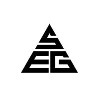 création de logo de lettre triangle seg avec forme de triangle. monogramme de conception de logo triangle seg. modèle de logo vectoriel triangle seg avec couleur rouge. logo triangulaire seg logo simple, élégant et luxueux.