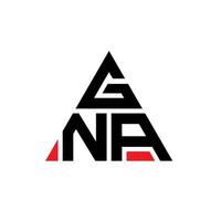 création de logo de lettre triangle gna avec forme de triangle. monogramme de conception de logo triangle gna. modèle de logo vectoriel triangle gna avec couleur rouge. logo triangulaire gna logo simple, élégant et luxueux.
