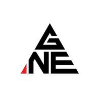 création de logo de lettre triangle gne avec forme de triangle. monogramme de conception de logo triangle gne. modèle de logo vectoriel triangle gne avec couleur rouge. gne logo triangulaire logo simple, élégant et luxueux.