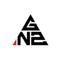 création de logo de lettre triangle gnz avec forme de triangle. monogramme de conception de logo triangle gnz. modèle de logo vectoriel triangle gnz avec couleur rouge. logo triangulaire gnz logo simple, élégant et luxueux.