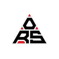 création de logo de lettre triangle ors avec forme de triangle. monogramme de conception de logo triangle ors. modèle de logo vectoriel triangle ors avec couleur rouge. ors logo triangulaire logo simple, élégant et luxueux.