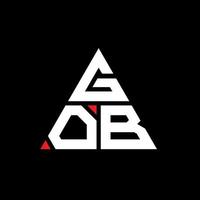 création de logo de lettre triangle gob avec forme de triangle. monogramme de conception de logo triangle gob. modèle de logo vectoriel triangle gob avec couleur rouge. gob logo triangulaire logo simple, élégant et luxueux.