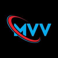 logo mvv. lettre mvv. création de logo de lettre mvv. initiales logo mvv liées avec un cercle et un logo monogramme majuscule. typographie mvv pour la technologie, les affaires et la marque immobilière. vecteur