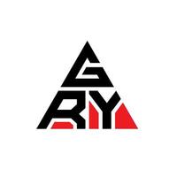création de logo de lettre triangle gry avec forme de triangle. monogramme de conception de logo triangle gris. modèle de logo vectoriel triangle gry avec couleur rouge. gry logo triangulaire logo simple, élégant et luxueux.