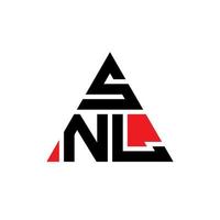 création de logo de lettre triangle snl avec forme de triangle. monogramme de conception de logo triangle snl. modèle de logo vectoriel triangle snl avec couleur rouge. snl logo triangulaire logo simple, élégant et luxueux.