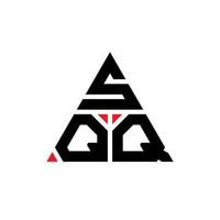 création de logo de lettre triangle sqq avec forme de triangle. monogramme de conception de logo triangle sqq. modèle de logo vectoriel triangle sqq avec couleur rouge. logo triangulaire sqq logo simple, élégant et luxueux.