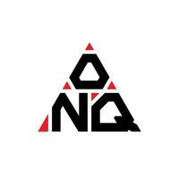 création de logo de lettre triangle onq avec forme de triangle. monogramme de conception de logo triangle onq. modèle de logo vectoriel triangle onq avec couleur rouge. logo triangulaire onq logo simple, élégant et luxueux.