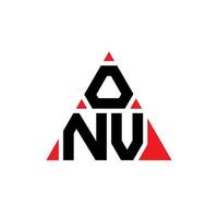 création de logo de lettre triangle onv avec forme de triangle. monogramme de conception de logo triangle onv. modèle de logo vectoriel triangle onv avec couleur rouge. logo triangulaire onv logo simple, élégant et luxueux.