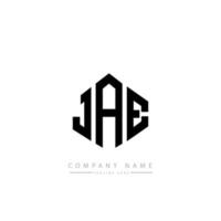 création de logo de lettre jae avec forme de polygone. création de logo en forme de polygone et de cube jae. modèle de logo vectoriel jae hexagone couleurs blanches et noires. monogramme jae, logo d'entreprise et immobilier.
