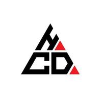 création de logo de lettre triangle hcd avec forme de triangle. monogramme de conception de logo hcd triangle. modèle de logo vectoriel triangle hcd avec couleur rouge. logo triangulaire hcd logo simple, élégant et luxueux.