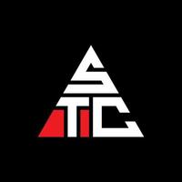 création de logo de lettre triangle stc avec forme de triangle. monogramme de conception de logo triangle stc. modèle de logo vectoriel triangle stc avec couleur rouge. logo triangulaire stc logo simple, élégant et luxueux.