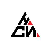 création de logo de lettre triangle hcn avec forme de triangle. monogramme de conception de logo triangle hcn. modèle de logo vectoriel triangle hcn avec couleur rouge. logo triangulaire hcn logo simple, élégant et luxueux.