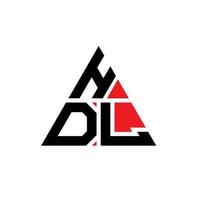 création de logo de lettre triangle hdl avec forme de triangle. monogramme de conception de logo triangle hdl. modèle de logo vectoriel triangle hdl avec couleur rouge. logo triangulaire hdl logo simple, élégant et luxueux.