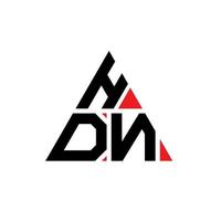 création de logo de lettre de triangle hdn avec forme de triangle. monogramme de conception de logo triangle hdn. modèle de logo vectoriel triangle hdn avec couleur rouge. logo triangulaire hdn logo simple, élégant et luxueux.