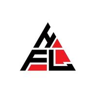 création de logo de lettre triangle hfl avec forme de triangle. monogramme de conception de logo triangle hfl. modèle de logo vectoriel triangle hfl avec couleur rouge. logo triangulaire hfl logo simple, élégant et luxueux.